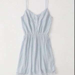 Light Blue Lace Embroidered A&F Mini Dress